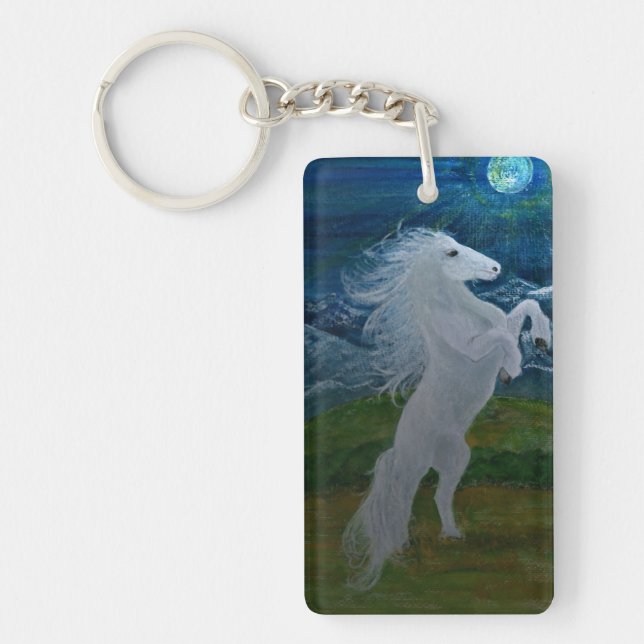 Porte - clé de cheval blanc (Devant)