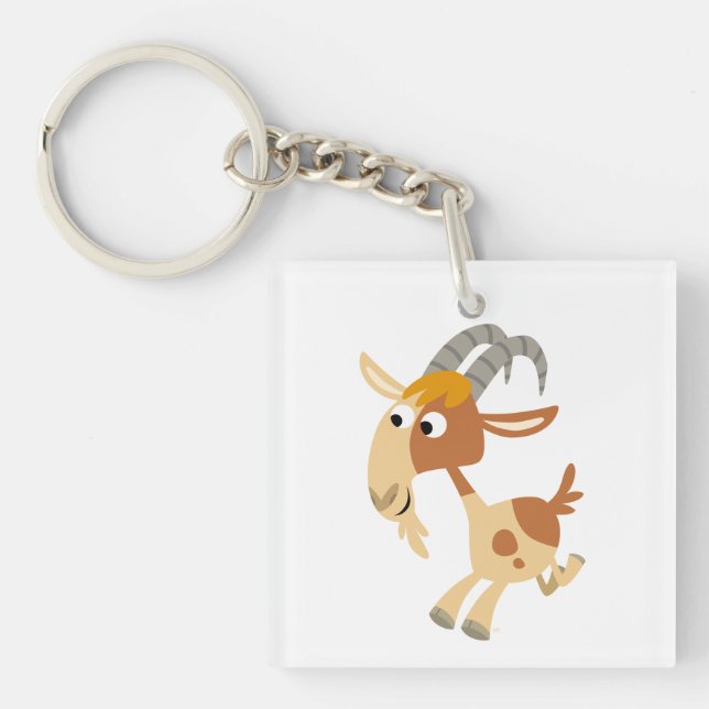 Porte - clé de chèvre coureur de dessin mignon (Devant)