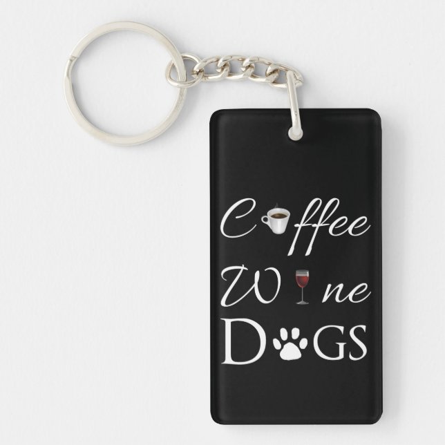 Porte - clé de chiens de vin de café (Devant)