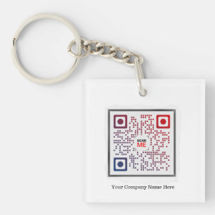 Porte - clé de code QR Carré personnalisé