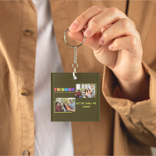 Porte - clé de collage photo personnalisé