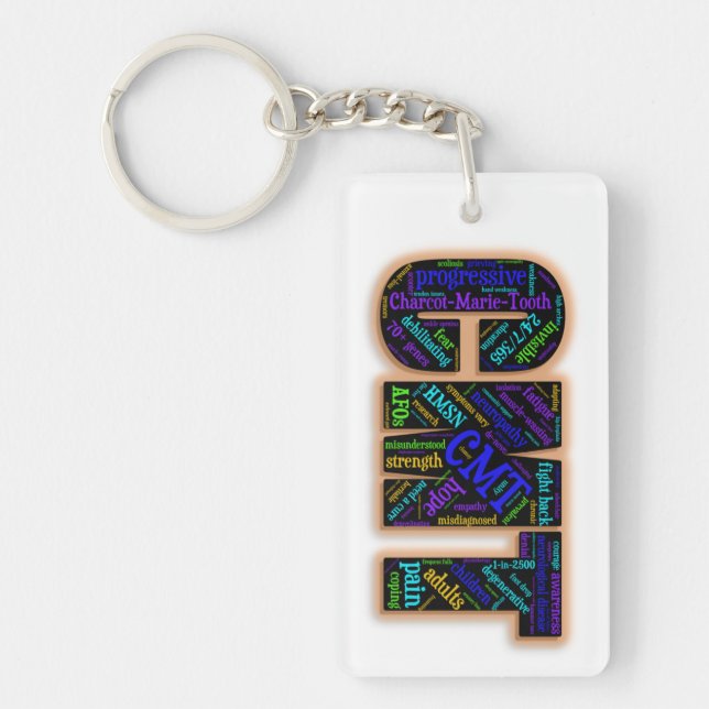 Porte - clé de conscience de CMT (nuage de mot) (Devant)