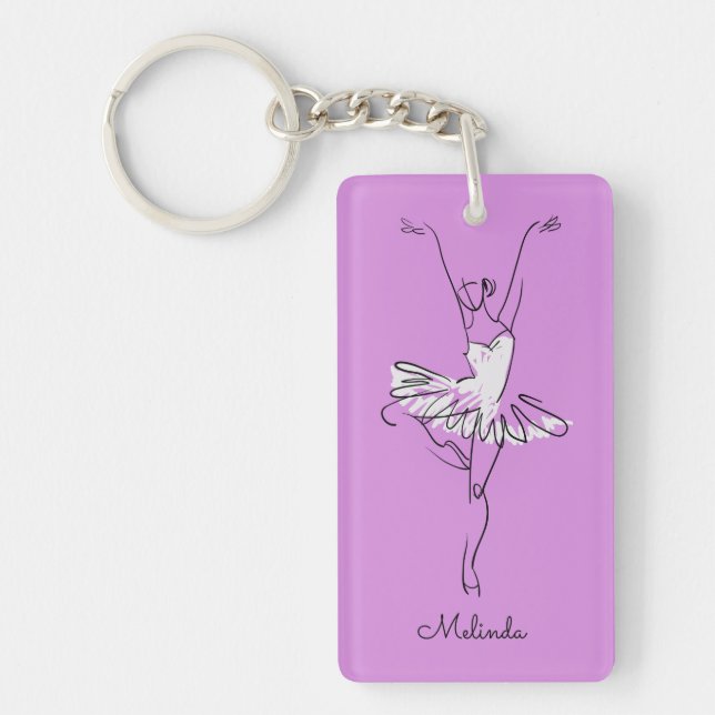 porte - clé de couleur et nom personnalisé Balleri (Devant)