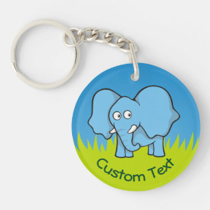 Porte - clé de dessin Blue Elephant