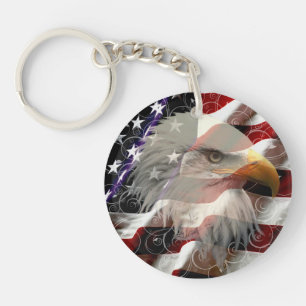 Porte - clé de drapeau d'Eagle d'Américain