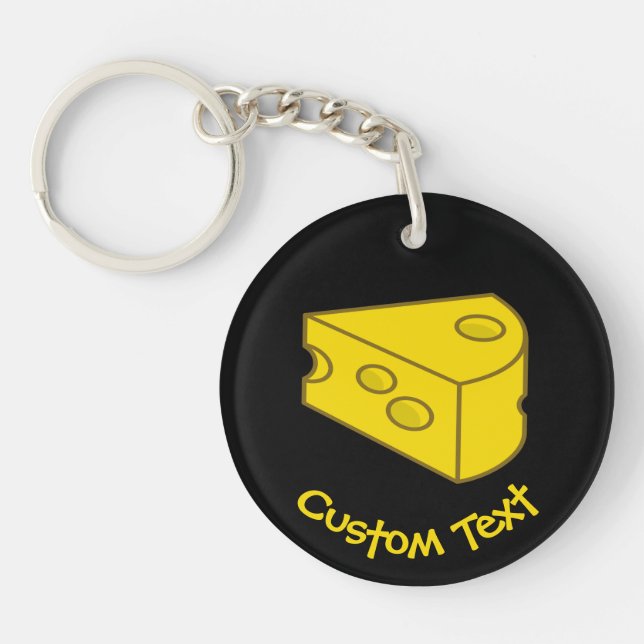 Porte - clé de fromage jaune (Devant)