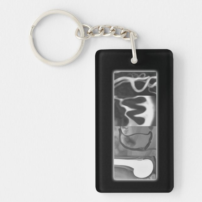 Porte - clé de logo de rayon X (Devant)