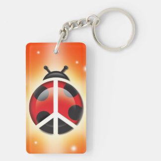 Porte - clé de Madame Bug Peace Double-Sided