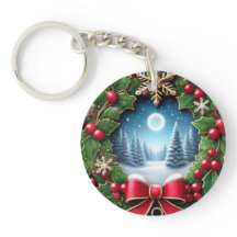 Porte - clé de Noël Festif - Charme de Vacances