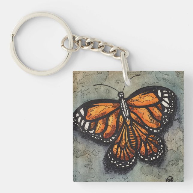 Porte - clé de papillon de monarque (Devant)