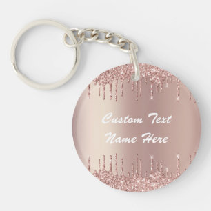 Porte - clé de Parties scintillant rose Gold avec 
