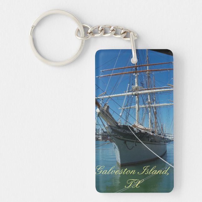 Porte - clé de photo de bateau d'Elissa d'île de (Devant)