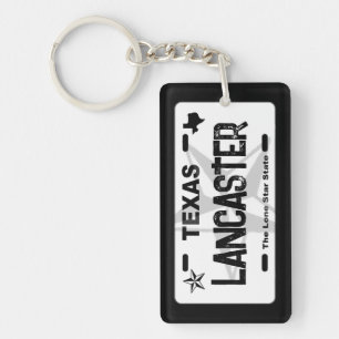 Porte - clé de plaque noire Lancaster Texas