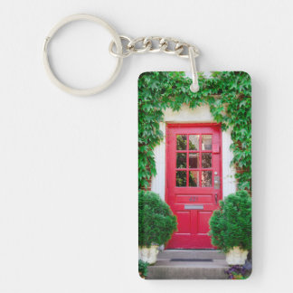 Porte - clé de porte rouge