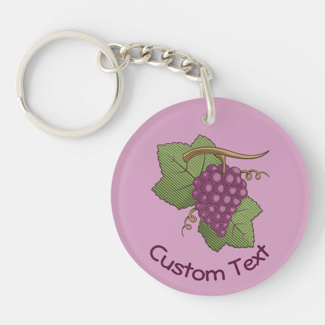 Porte - clé de raisins rouges (Devant)
