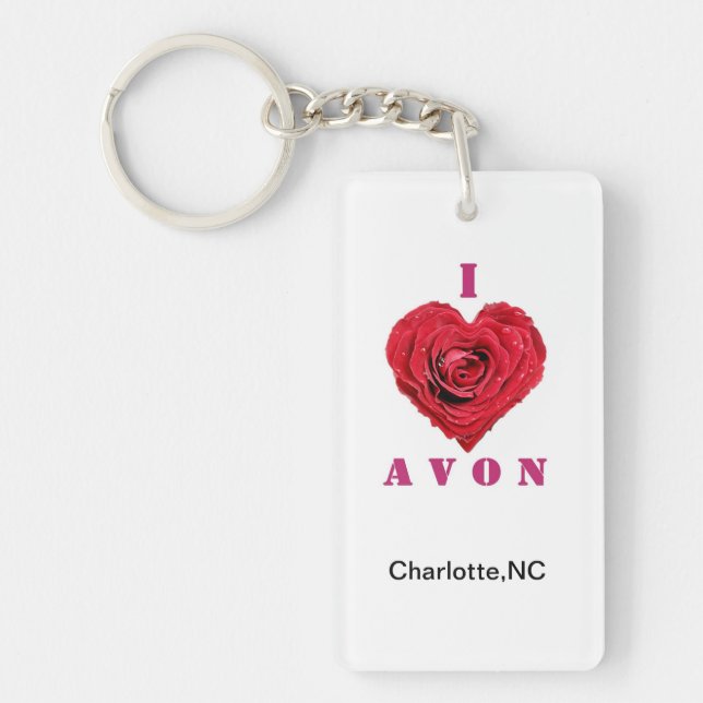 Porte - clé de rectangle d'AVON (Devant)