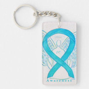 Porte - clé de ruban de sensibilisation aux kystiq