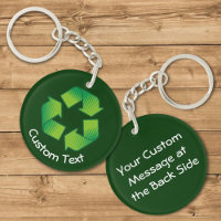 Porte - clé de symbole de recyclage