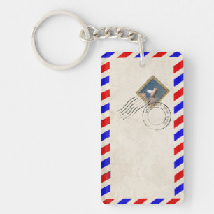 porte - clé de timbre de porc volant