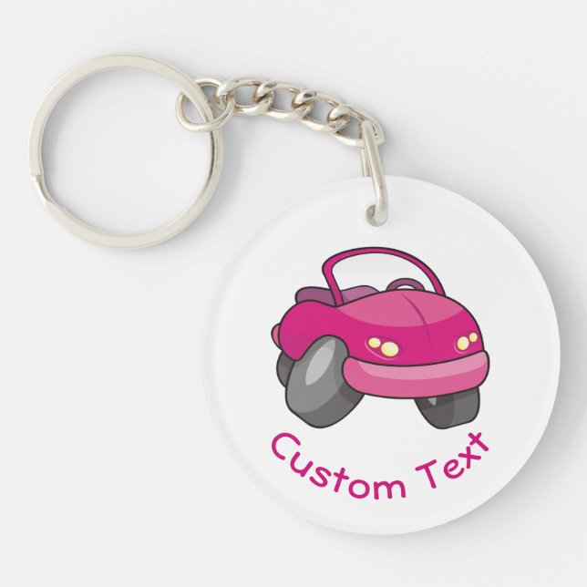 Porte - clé de voiture Cartoon rose (Devant)