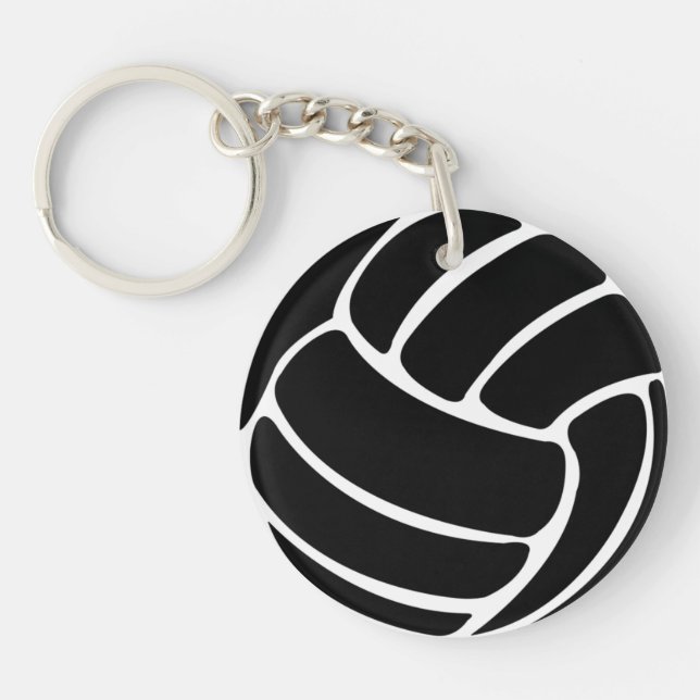 Porte - clé de volley-ball avec nom noir (Devant)