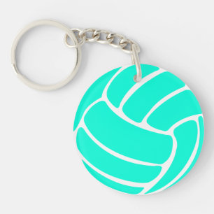 Porte - clé de volley-ball avec nom Turquoise
