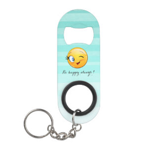 Porte-clé Décapsuleur Adorable Winking Emoji Face-Be heureux toujours