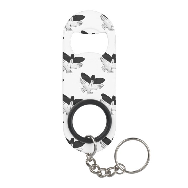 Porte-clé Décapsuleur Aigle de silhouette (Dos)