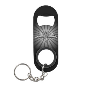 Porte-clé Décapsuleur Aigle gris avec deux têtes Porte - clé Bottle Open