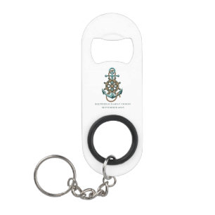 Porte-clé Décapsuleur Ancre nautique personnalisée Famille Croisière Vac