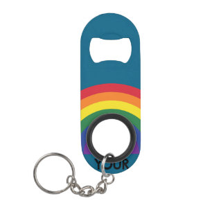 Porte-clé Décapsuleur Arc-en-ciel minimaliste Moderne Déclaration coloré