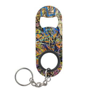 Porte-clé Décapsuleur Arrière - plan de graffiti