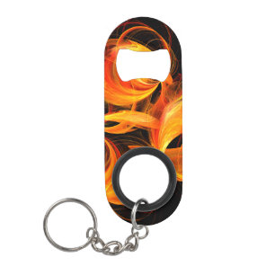Porte-clé Décapsuleur Art Abstrait Fireball