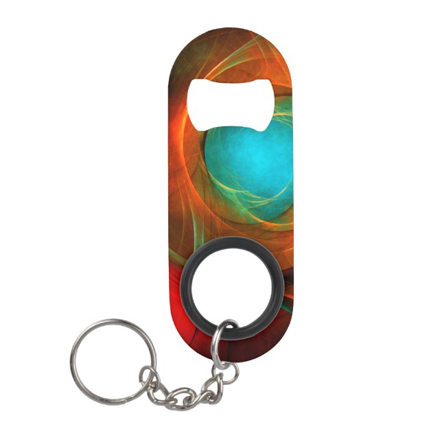 Porte-clé Décapsuleur Blue Eye Moderne Abstrait Art Cool Motif #16 (Devant)