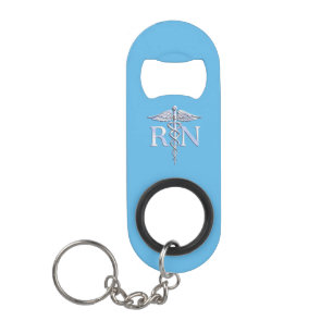 Porte-clé Décapsuleur Caducée de RN d'infirmier autorisé sur le décor