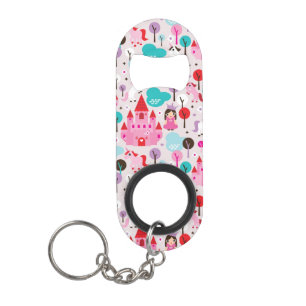 Porte-clé Décapsuleur château et licorne de princesse d'enfants