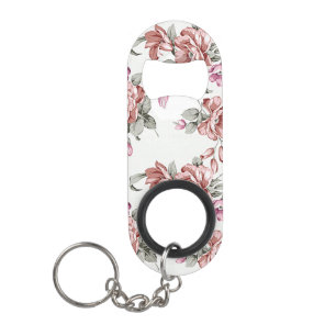 Porte-clé Décapsuleur Chic Rétro Fleurs Féminines Éculées