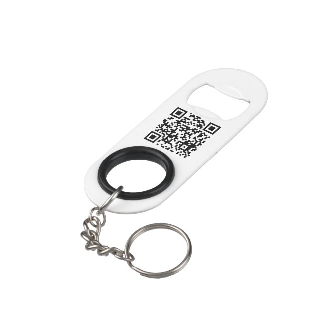 Porte-clé Décapsuleur Code QR professionnel Logo Moderne (angle arrière)