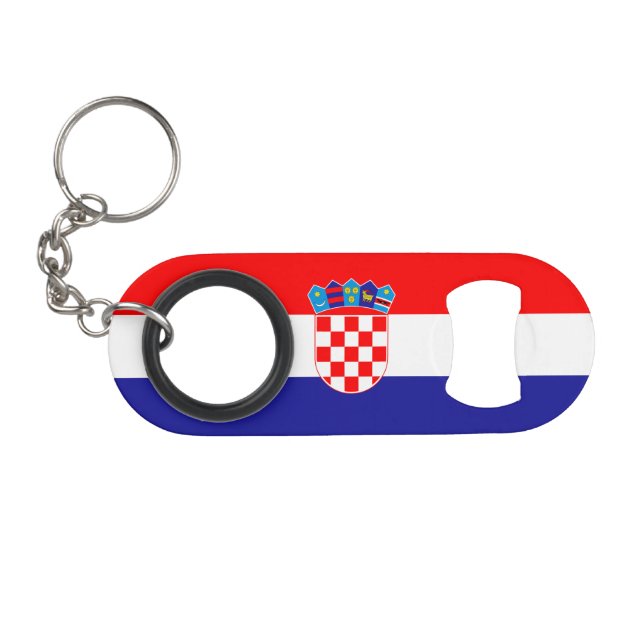 Porte-clé Décapsuleur Drapeau croate (Devant (Horizontal))