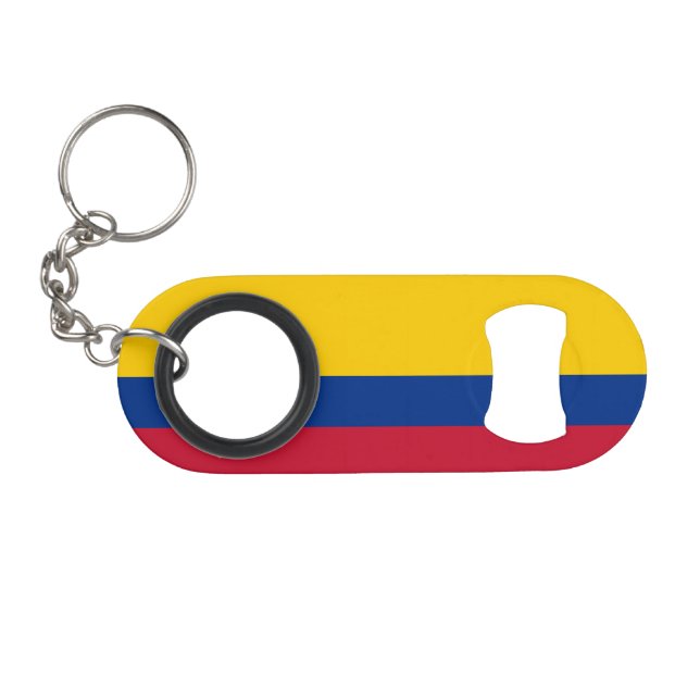 Porte-clé Décapsuleur Drapeau de Colombie (Devant (Horizontal))