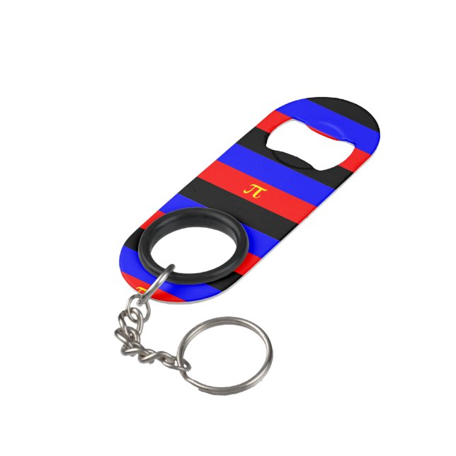 Porte-clé Décapsuleur Drapeau de fierté polyamoureuse (angle arrière)