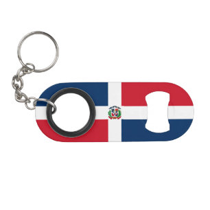 Porte-clé Décapsuleur Drapeau de la République dominicaine
