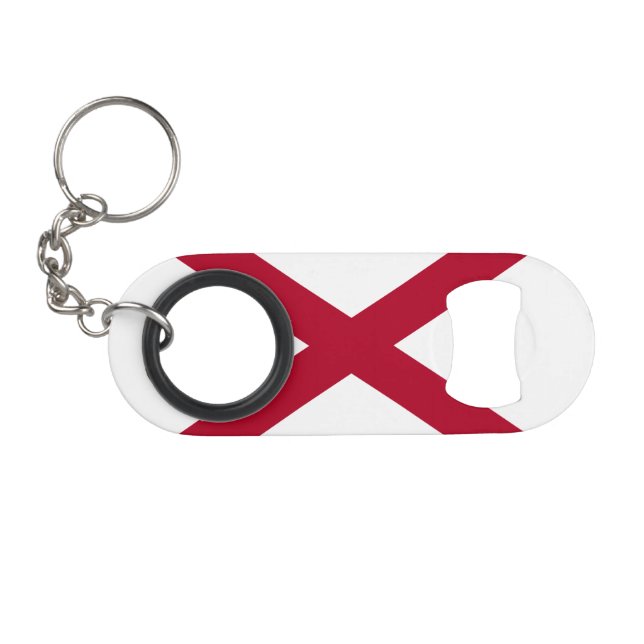 Porte-clé Décapsuleur Drapeau de l'Alabama (Devant (Horizontal))