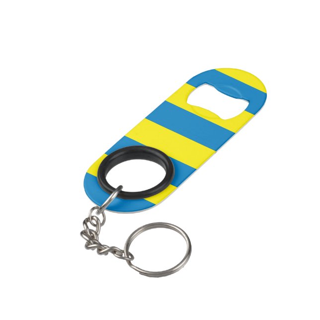 Porte-clé Décapsuleur Drapeau de l'Ukraine (angle arrière)