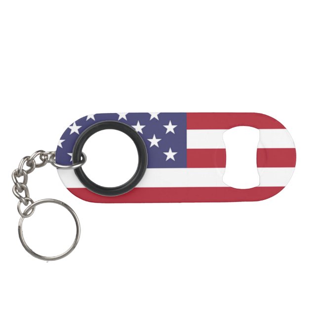 Porte-clé Décapsuleur Drapeau des Etats-Unis (Dos Horizontal)