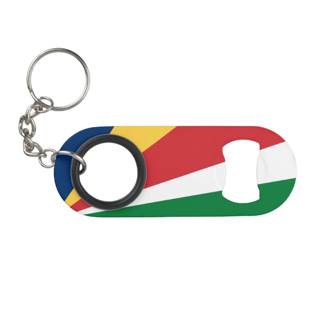 Porte-clé Décapsuleur Drapeau des Seychelles (Devant (Horizontal))