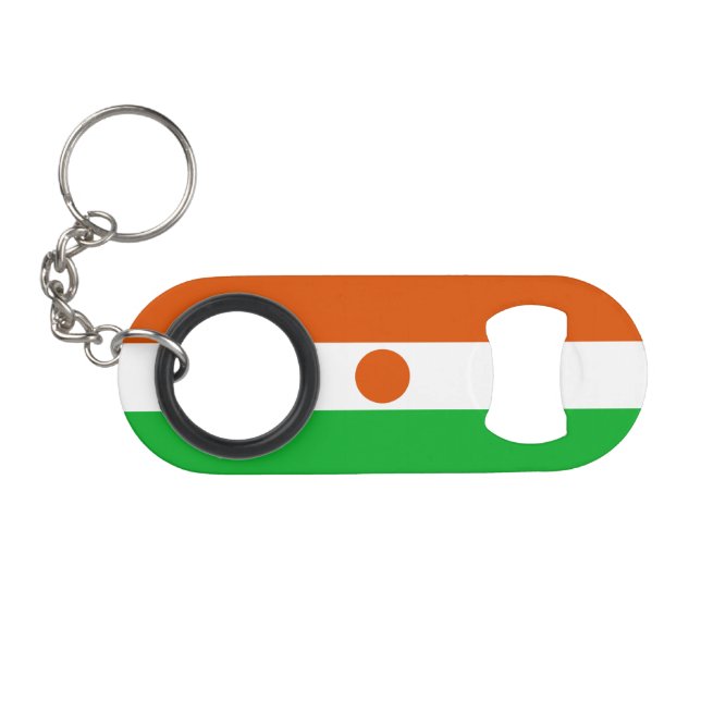 Porte-clé Décapsuleur Drapeau du Niger (Devant (Horizontal))