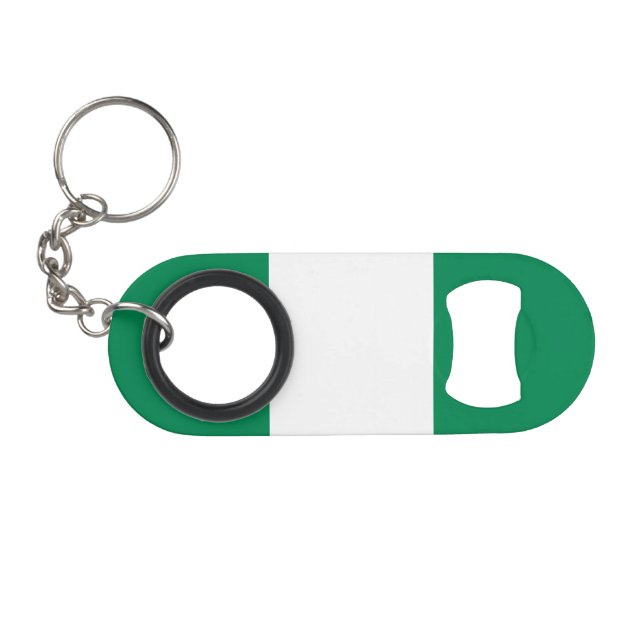 Porte-clé Décapsuleur Drapeau du Nigeria (Devant (Horizontal))