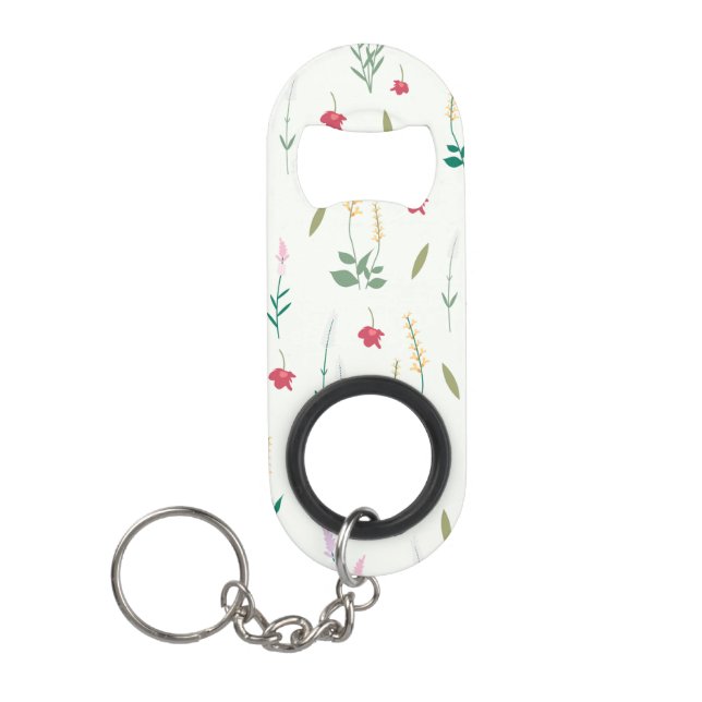 Porte-clé Décapsuleur Fleur Motif Printemps Floral (Devant)