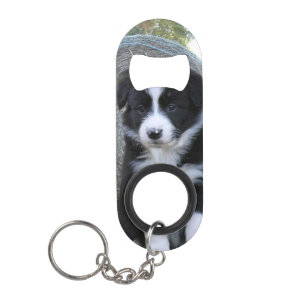 Porte-clé Décapsuleur Frontière Collie Puppy Farm Life,